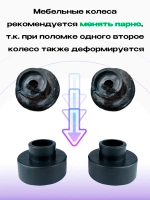 Колесо для дивана D 54 мм типа Венеция Дельфин