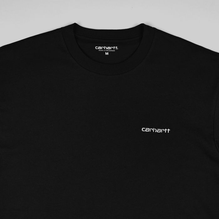 Футболка мужская Carhartt WIP Script Embroidery артикул:I030435_black - купить в магазине Дайс