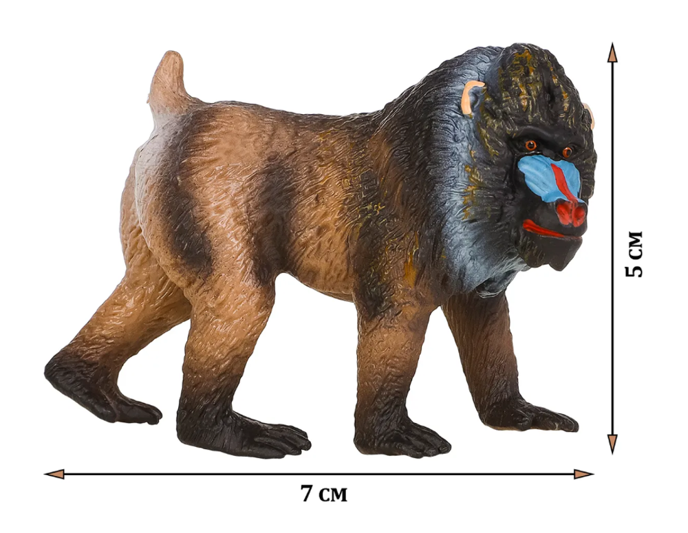 Игровой набор Masai Mara Мир диких животных: семья обезьян мандрил