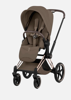 Cybex Priam 5 Style, в цвете Coconut Brown (шасси Matt Black) + автокресло Cybex Cloud T Plus
