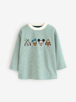 Лонгслив для мальчика Next B58-107, Молочный, Зеленый