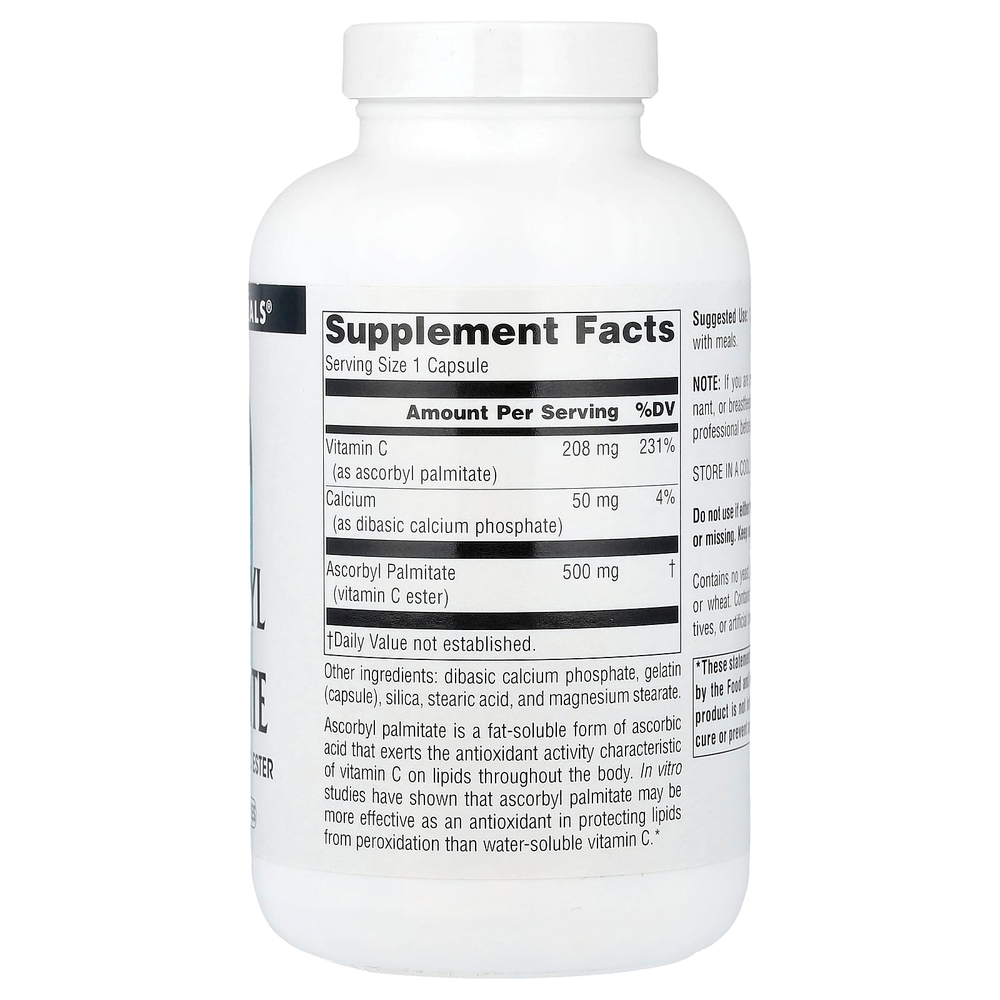 Source Naturals, аскорбил пальмитат, 180 капсул