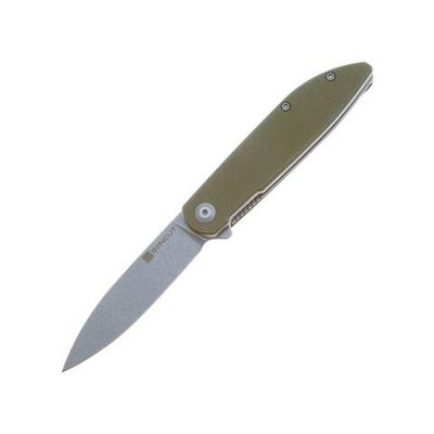 Складной нож SENCUT Bocll II D2 Steel Gray Stonewashed Handle G10 OD Green