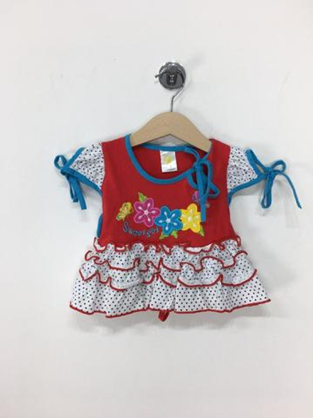 Футболка с воланами на 9/12 месяцев