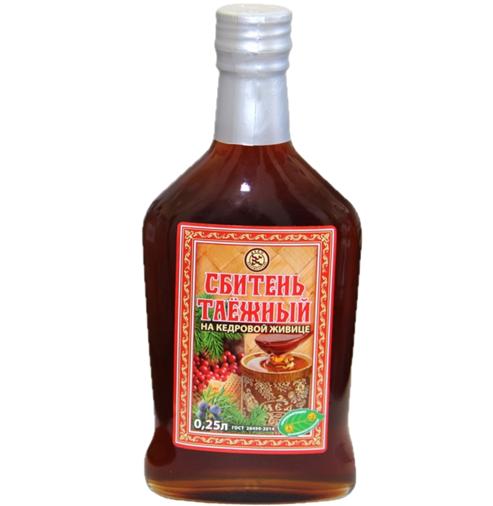 СБИТЕНЬ "ТАЁЖНЫЙ” на кедровой живице, 250 мл.
