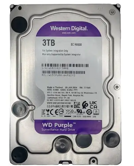 Жесткий диск Western Digital WD Purple 3 ТБ 3,5″ (WD30PURX)