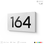 Номер на дверь 164, табличка на дверь для офиса, квартиры, кабинета, аудитории, склада, белая 120х70 мм, Айдентика Технолоджи