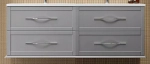 Тумба с раковиной Cezares TIFFANY 120 с двумя чашами Grigio Nuvola