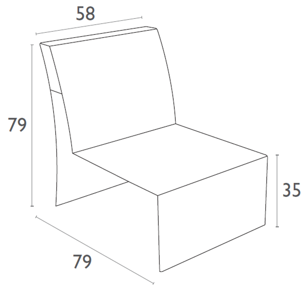Модуль дополнительный для дивана Monaco Lounge Extension Part