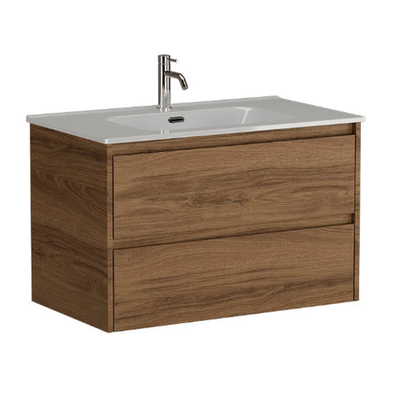 Тумба подвесная SANCOS Libra 990х450х500, c двумя ящиками оснащенными доводчиками, дуб чарльстон, арт. LB100ECH