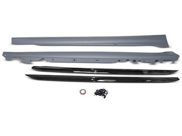 Комплект накладок на пороги для BMW 3 G20 / G21 (19-...) в стиле M-Tech с глянцевыми саблями