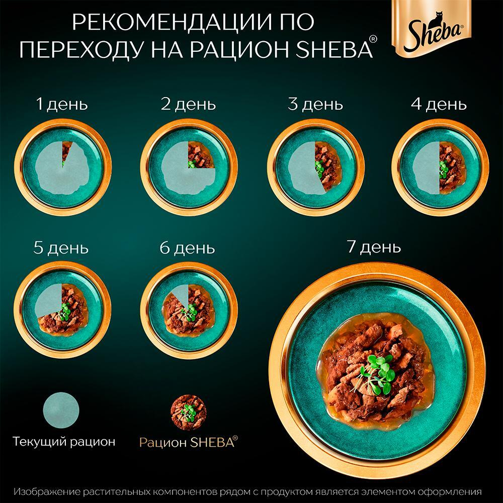 Ломтики в желе с телятиной, 75г влажный корм для кошек Sheba