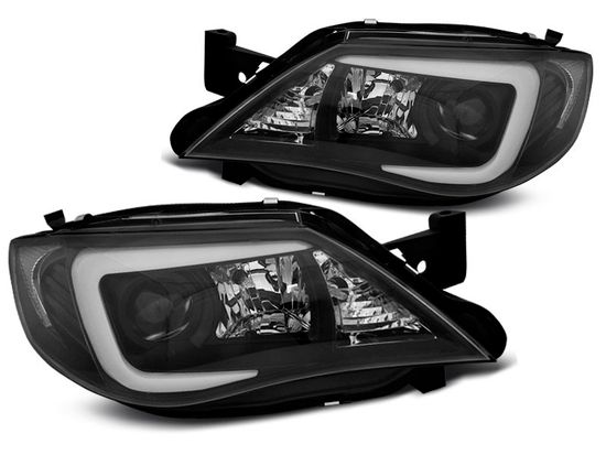 Передние фары tube black hid для Subaru Impreza III GH