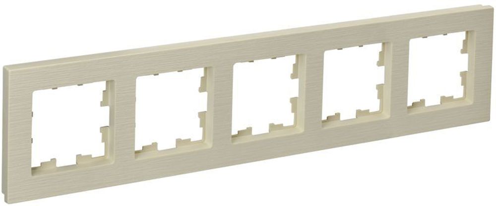 Рамка 5-м BRITE РУ-5-Бр беж. рифленый IEK BR-M52-51-K10 Рамка 5-м BRITE РУ-5-Бр беж. рифленый IEK BR-M52-51-K10