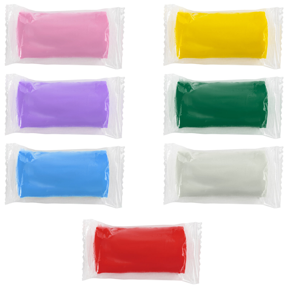 Пластилин на растительной основе (тесто для лепки) ПИФАГОР, 7 цветов, 420 г, пластиковое ведро, 104545