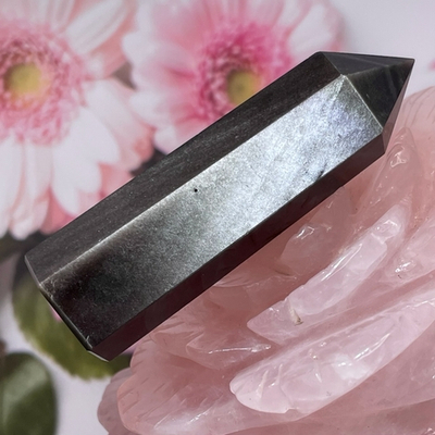 52244  Обсидиан серебристый Кристалл 79мм