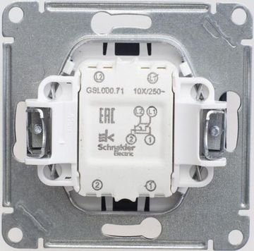 Переключатель перекрестный 1-кл. СП Glossa 10А IP20 (сх. 7) 10AX механизм шоколад. SE GSL000871