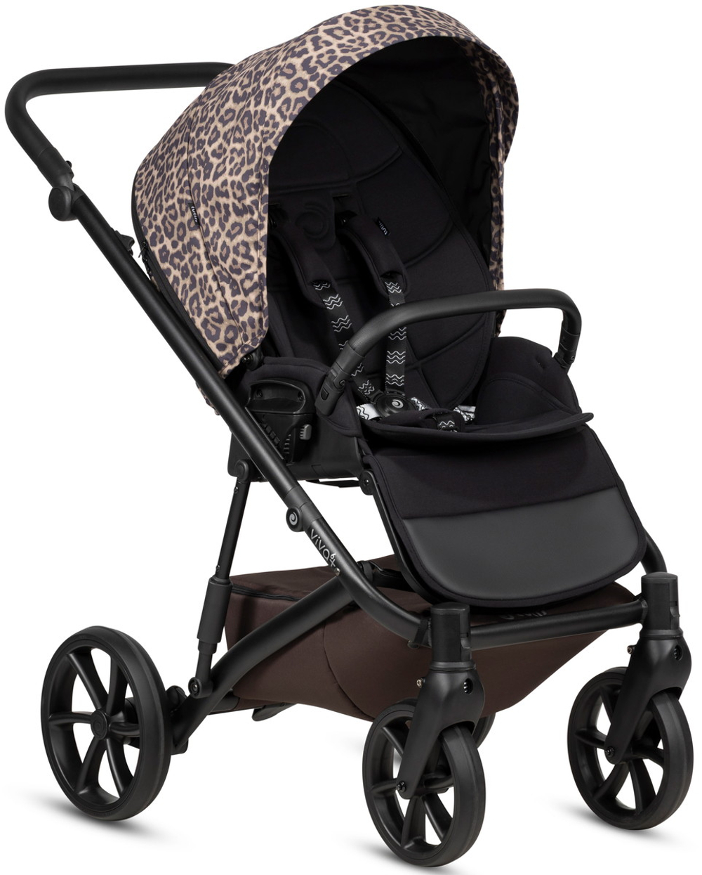 Детская коляска Tutis Viva 6 Plus Wild Elegance 3 в 1 с автокреслом Beno Beige Wild Mocca