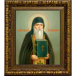 Тимофей Печерский преподобный игумен. Икона на холсте.