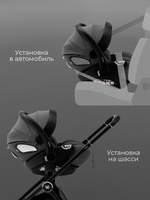 Коляска 3 в 1 Sweet Baby Stella + автокресло Premier Grey Dark Grey