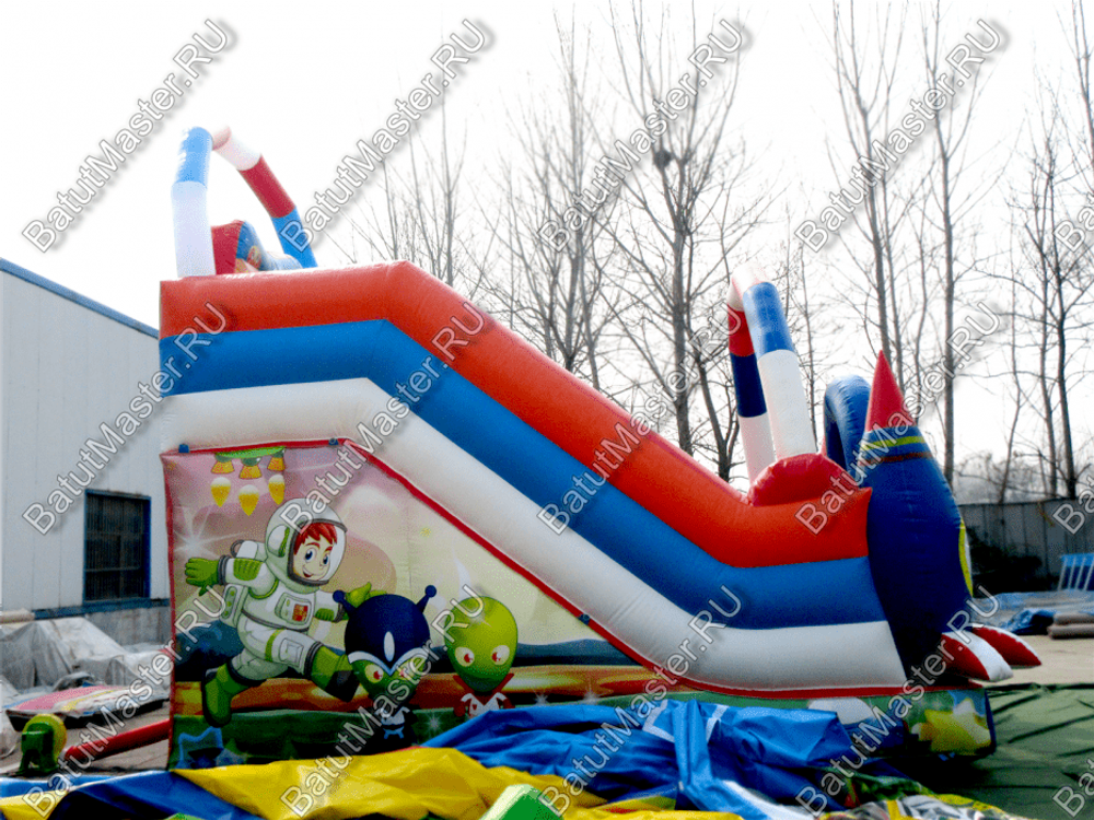 Коммерческий надувной батут "Новая ракета" 6*4.5*6 м