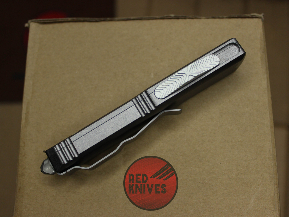 Нож Microtech UTX-85 A+++ Tanto T/E - серая рукоять, апокалиптик клинок танто