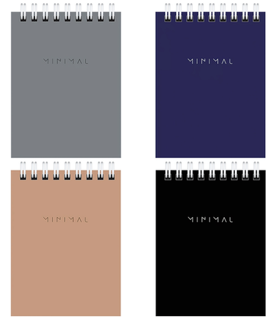 Блокнот А7 40л. клетка "Minimal Classic" гребень, картон (BRAUBERG)