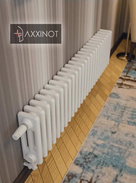 Axxinot Sentir 3020 - трехтрубный трубчатый радиатор высотой 200 мм, нижнее подключение с термовентилем