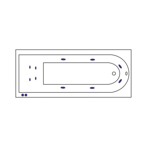Акриловая ванна Excellent Actima Aurum Hydro+ 170х70 см WAEX.AUR17.HYDRO+.CR с гидромассажем, белая