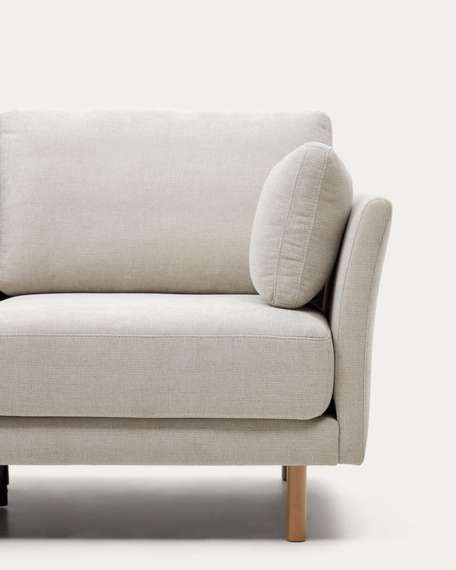 Двухместный диван Gilma 170 см, бежевый, светлые ножки