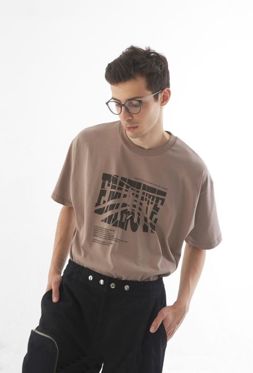 Футболка Une Petite Emeute Broken Emeute темно-бежевая
