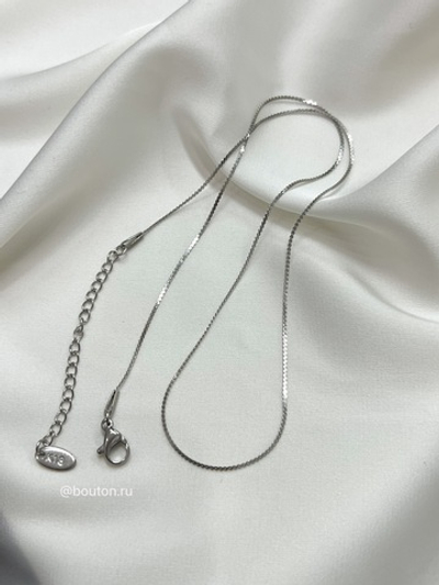 Цепочка для подвески серебристая классическая
