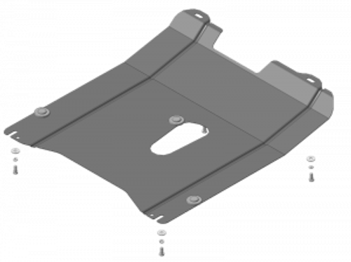 Защита картера Двигателя, КПП. 2 мм, Сталь. для Lifan Solano 2014-2017, Lifan Solano 2008-2014 MOTODOR.64702
