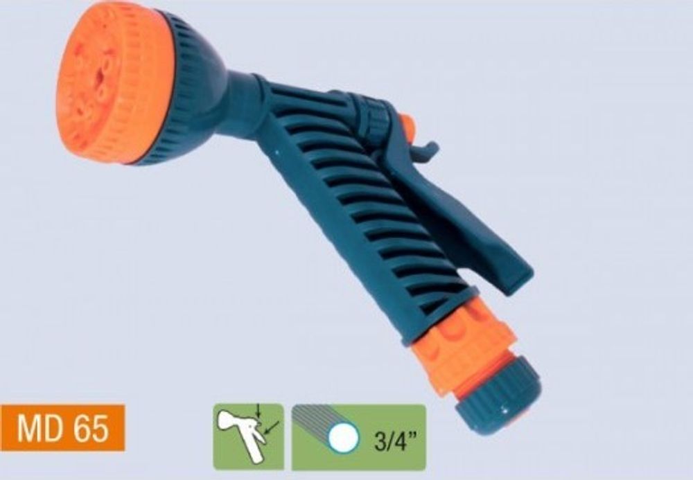 Душ-пистолет с фиксатором 8-ми функциональный с муфтой 1/2