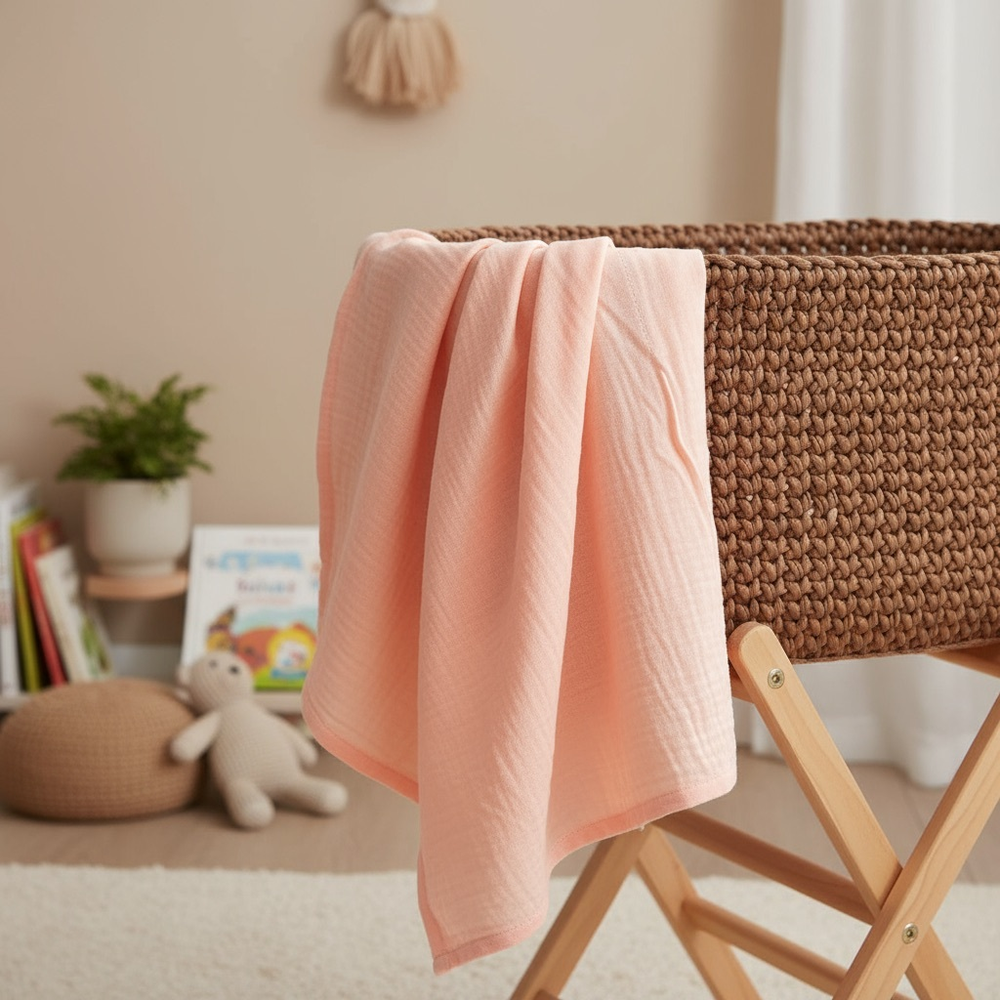 Пеленка муслин "Розовый румянец"