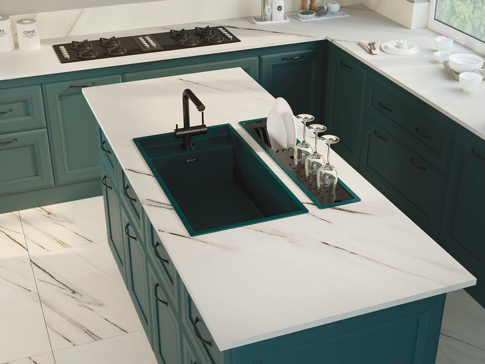 Кухонная мойка Omoikiri KINARU PRO  86-U/I-DO 4997024 deep ocean 82х46 см.