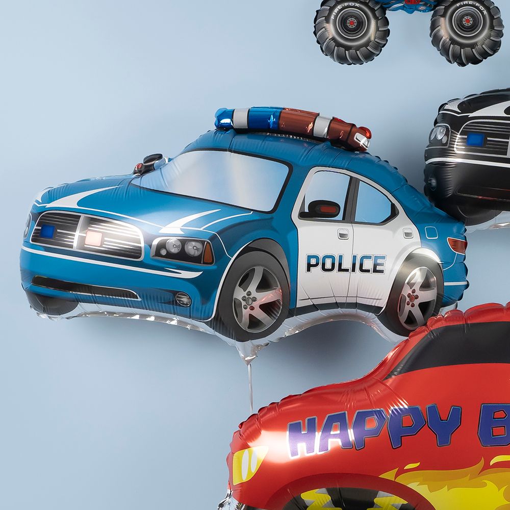 Шар (28''/71 см) Фигура, Полицейская машина, Синий