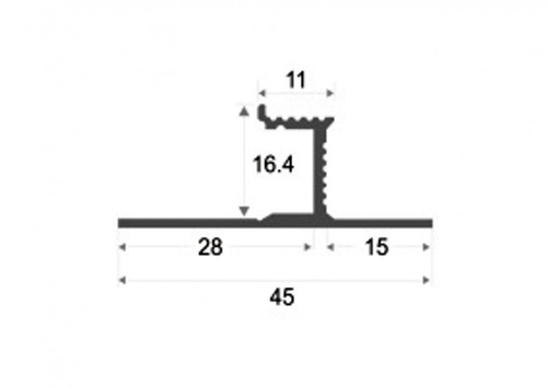 Алюминиевый профиль для светодиодных лент ПО-143 (с экраном) 2700 мм