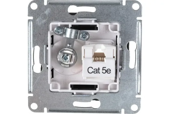 Розетка TV+RJ45 Systeme Electric ATLASDESIGN карбон 36378