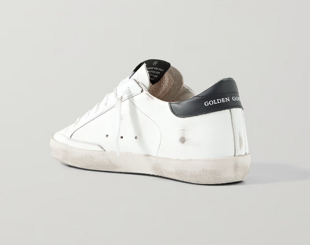 Кеды Golden Goose 'Superstar' Distressed glittered leather sneakers