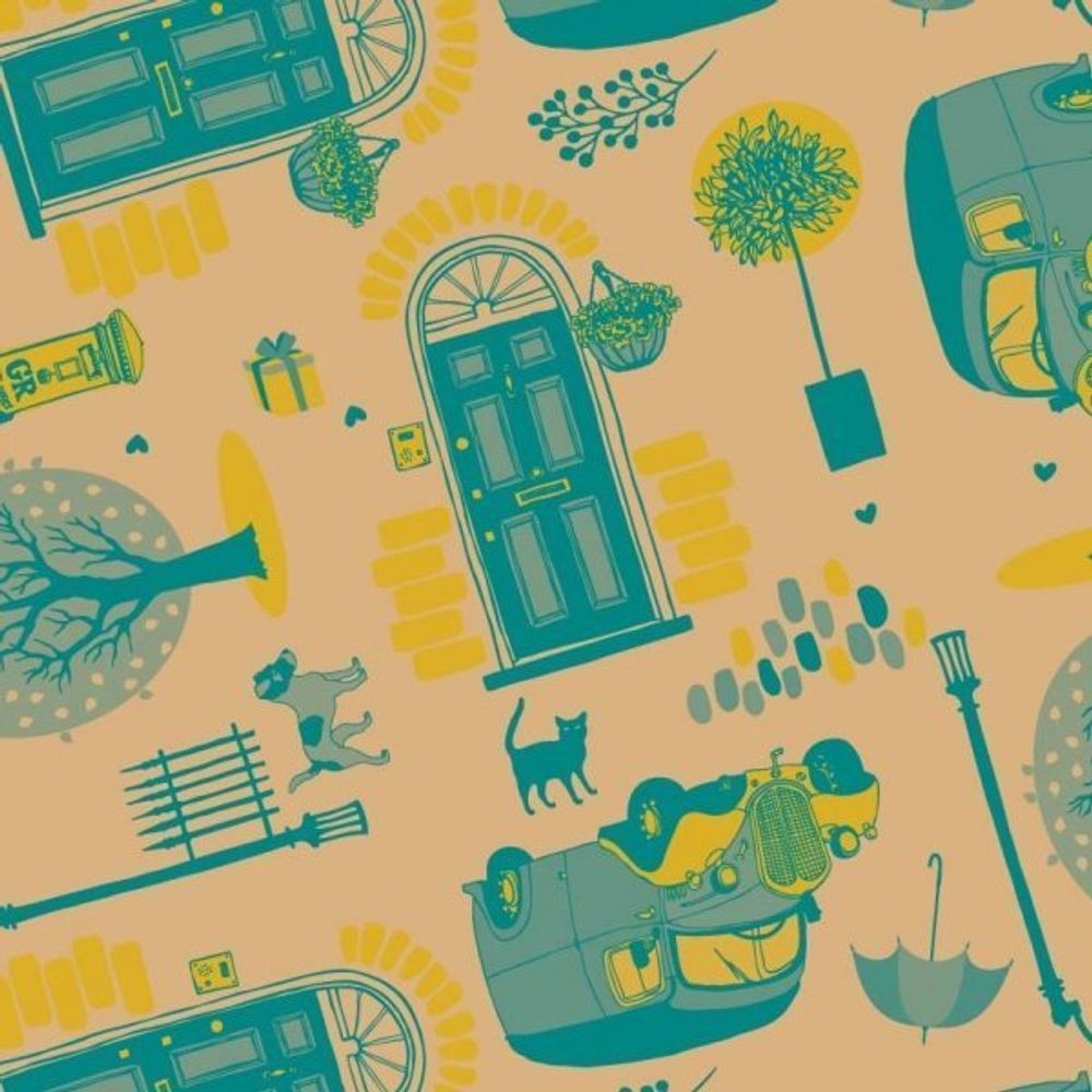 Бумага крафт "Город" 100*70 см (20шт)