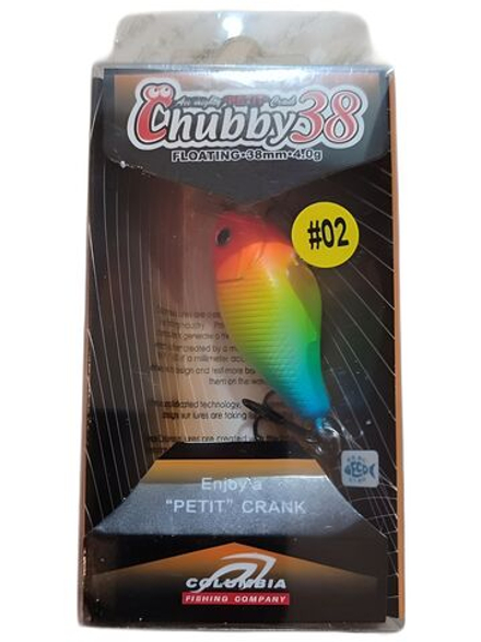 Воблер Columbia Chubby 38F цвет 02 для ловли жереха, голавля, форели и язя
