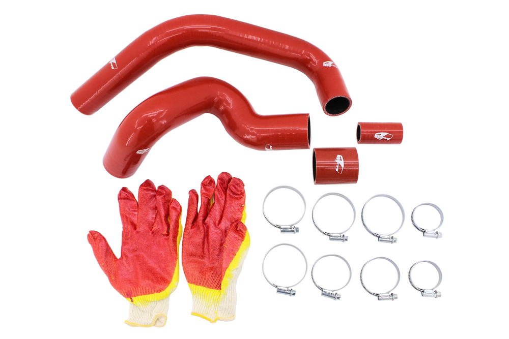 Патрубки радиатора силиконовые УАЗ Патриот (Евро-3, 4, 5) (4 шт + хомуты и перчатки)