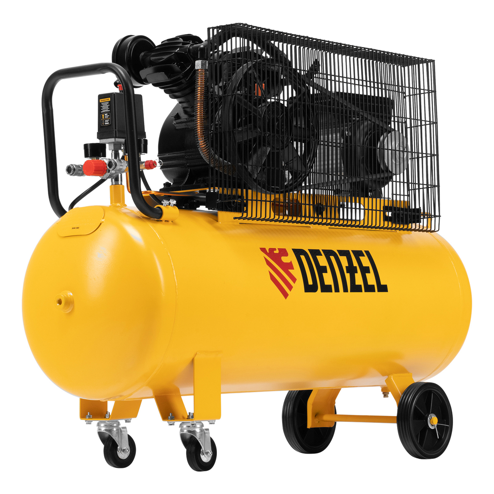 Компрессор воздушный рем. привод BCV2200/100, 2,2 кВт, 100 литров, 370 л/мин// Denzel