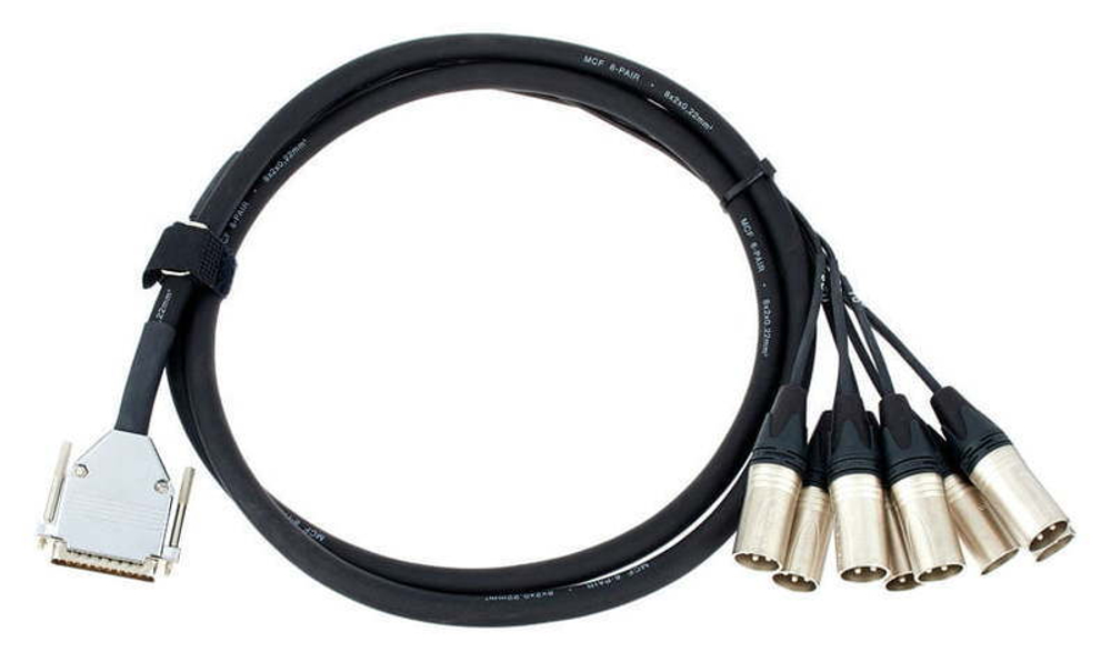 Студийный мультикор The Sssnake SUB-D 25pin-XLRM 2m