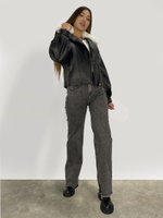 Косуха Chen Zhigang Z168M с белым меховым воротником