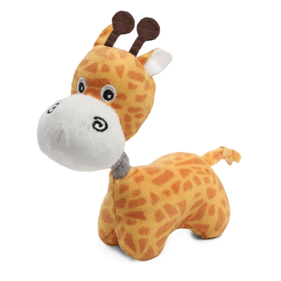 Игрушка "Жираф" с пищалкой мягкая 11 см (полиэстер/хлопок) - для собак мелких пород (Triol Mini Dogs)