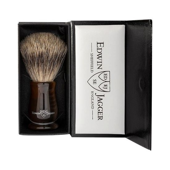 Помазок Edwin Jagger, барсучий ворс, светло-коричневый, LHCSBBB