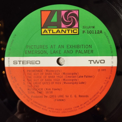 Винтажная виниловая пластинка LP Emerson, Lake and Palmer Pictures At An Exhibition (Japan 1976) (No Obi) Blues Variation