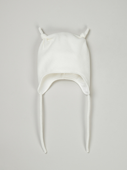 Шапка флисовая с узелками "Молоко" 0+